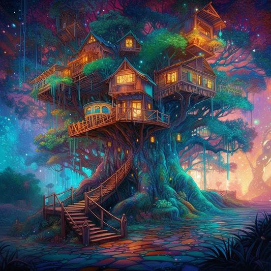 Enchanted Treehouse - Diamond Painting