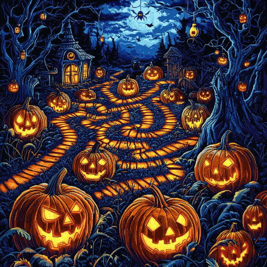 Jack-o-Lantern Labyrinth - Diamond Painting